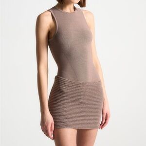 Asymmetrical knit dress